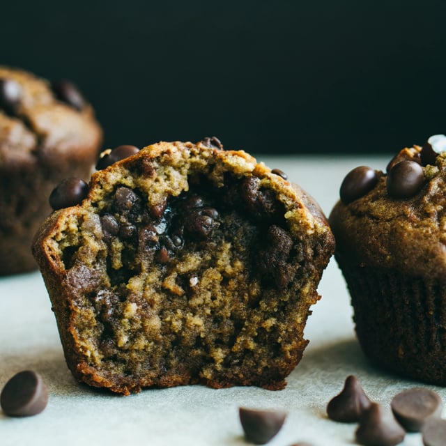 Double Chocolate Irish Tea Infused Oat Muffins.