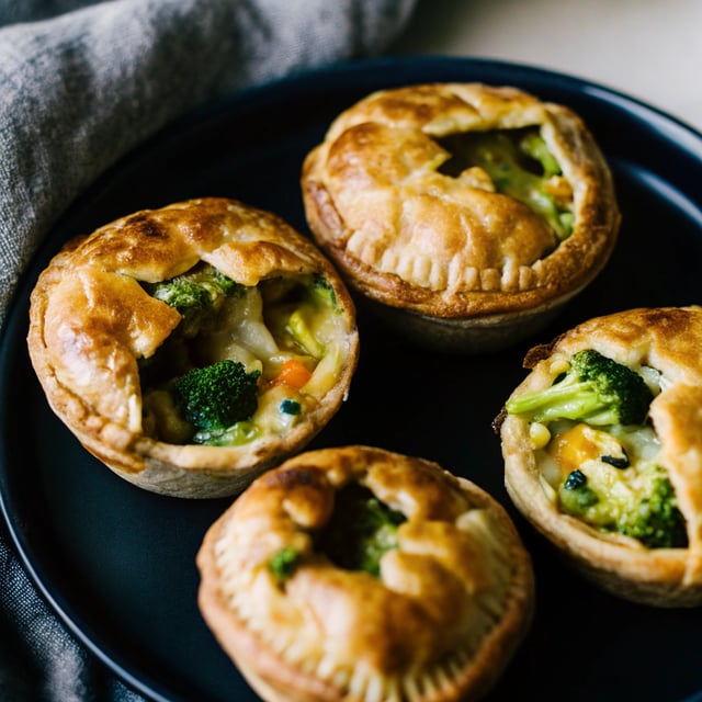 Extra Flaky Broccoli Cheddar Soup Mini Pies