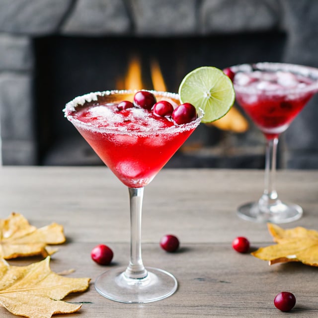 Fireside Cranberry Cider Margarita