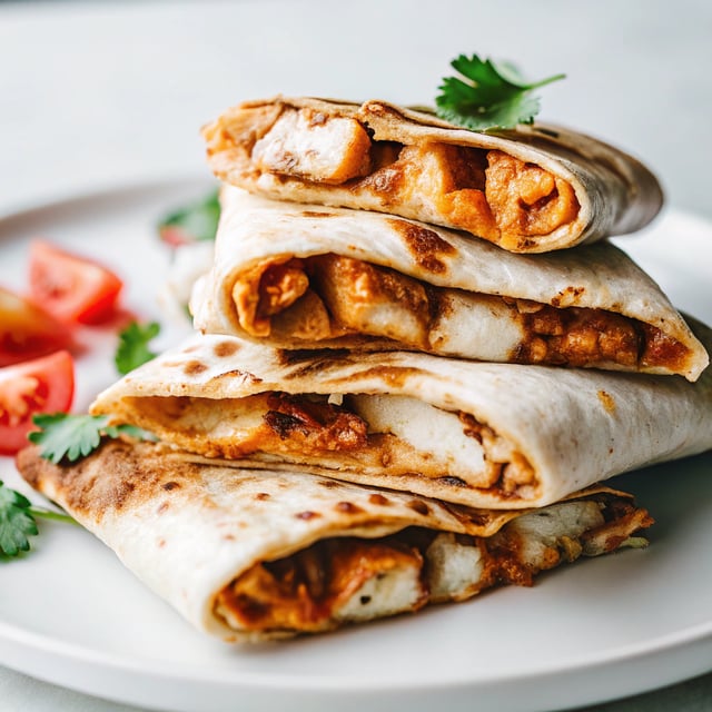 Folded Crispy Chipotle Chicken Wraps
