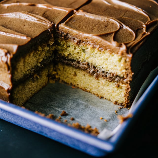 Fudge Frosted Chocolate Olive Oil Sheet Cake