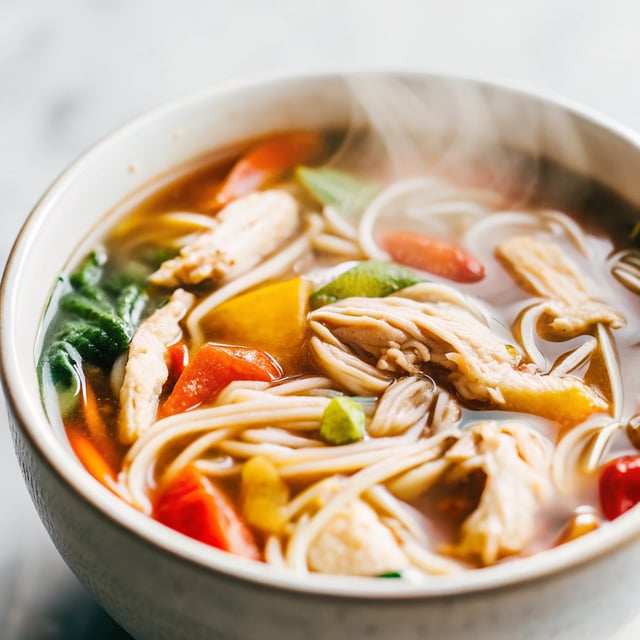 Ginger Peanut Chicken Noodle Soup