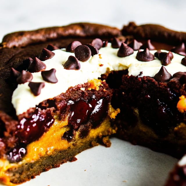 Gooey Chocolate Chip Cookie Pumpkin Pie