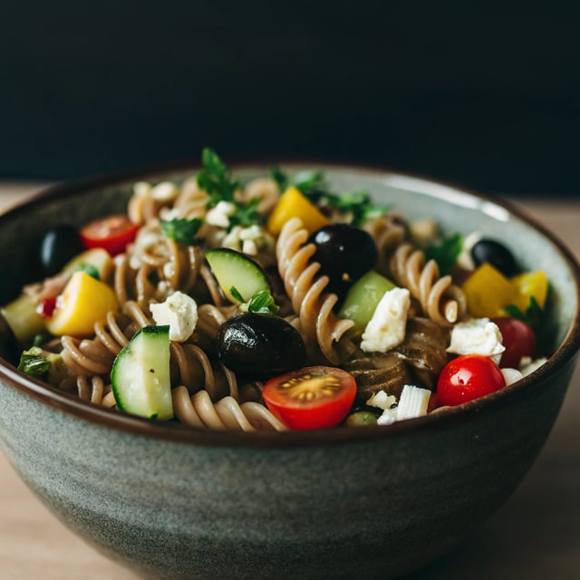 Greek Olive Pasta Salad