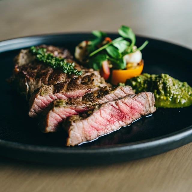 Grilled Skirt Steak with Chimichurri.