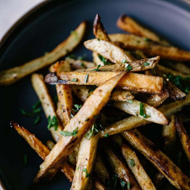 Herb Butter Baked Sweet Potato Fries