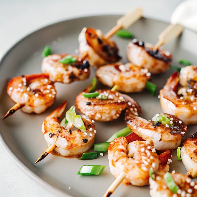 Honey Garlic Korean BBQ Grilled Shrimp