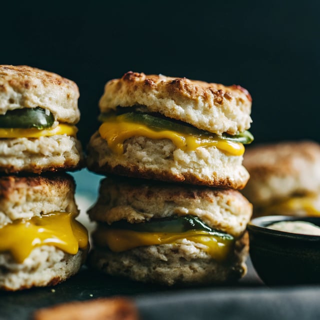 Layered Jalapeño Cheddar Biscuits with Salted Honey Butter