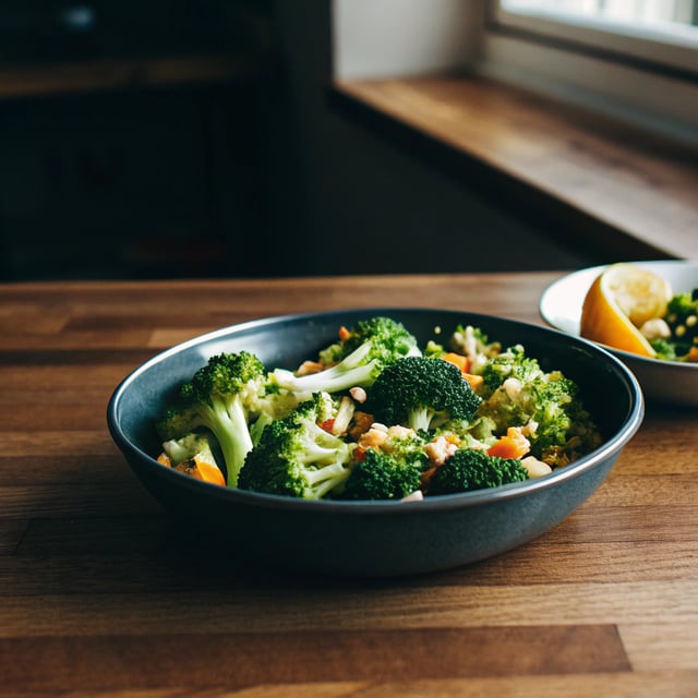 Lemon Garlic Roasted Broccoli Salad.