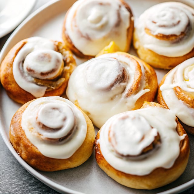 Lemon Sugar Rolls with Vanilla Cream Cheese Icing