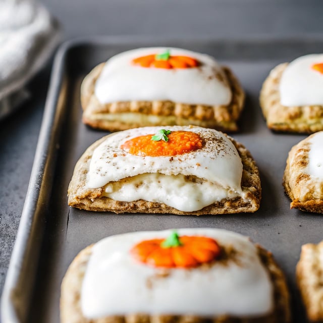 Mini Cream Cheese Stuffed Cinnamon Sugar Pumpkin Bagel Poptarts.