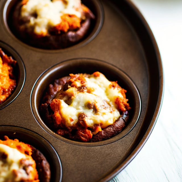 Mini Sweet Potato Cheddar and Chorizo Sheperds Pies