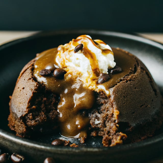Molten Coffee Brownie Pudding
