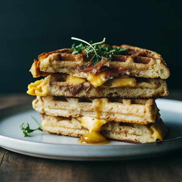 Monte Cristo Waffle Strata.