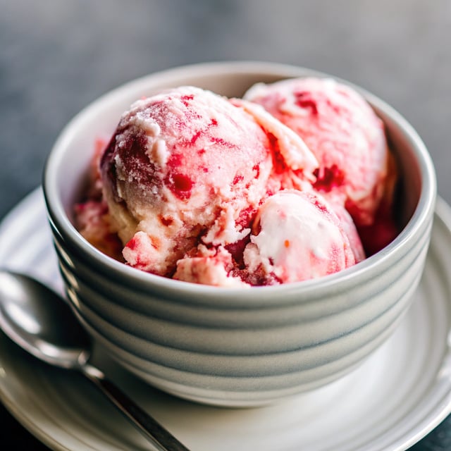 No Churn Strawberry Jam Ice Cream