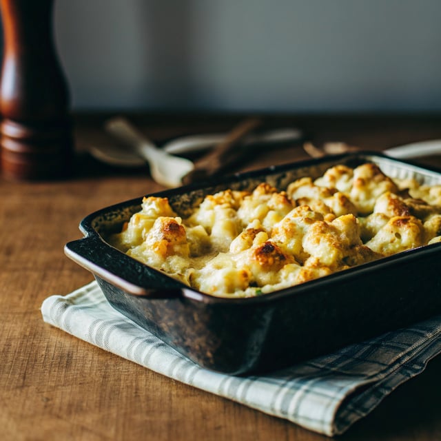 One Pot Creamy Cauliflower Mac and Cheese