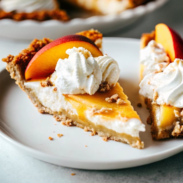 Peaches and Cream Pretzel Pie.