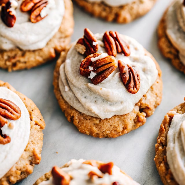 Pecan Pie Cookies with Butter Pecan Frosting