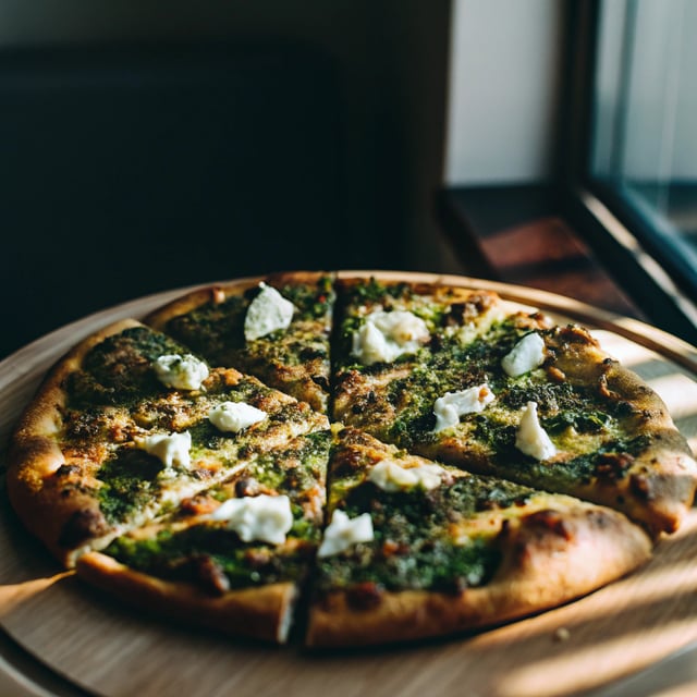 Pesto Potato and Burrata Pizza