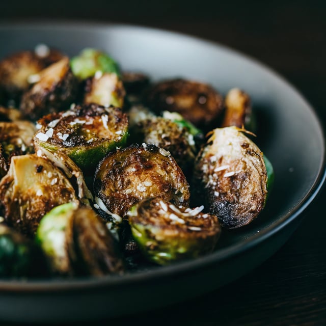 Roasted Balsamic Parmesan Brussels Sprouts