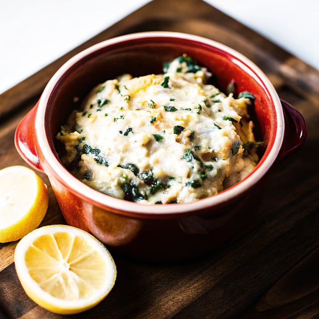 Roasted Lemon Spinach and Artichoke Dip