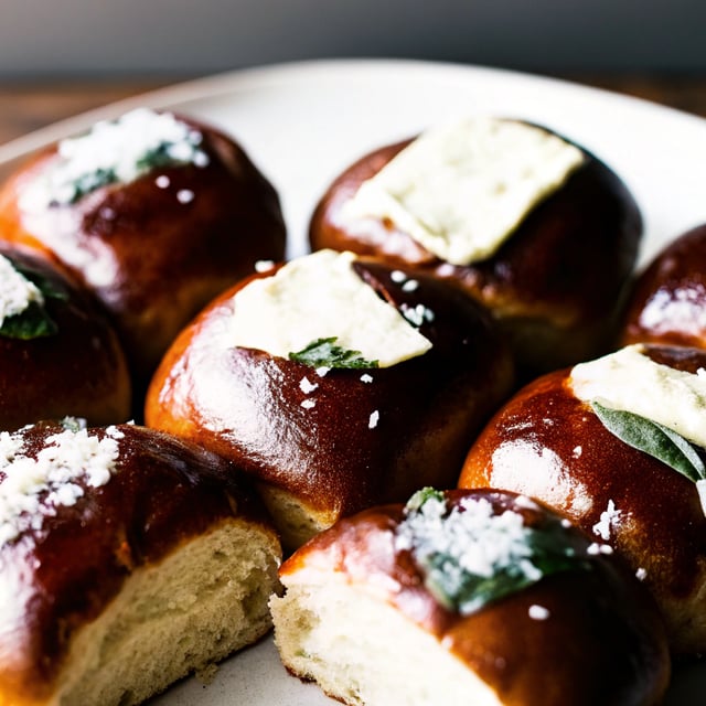 Salted Sage Honey Butter Brioche Rolls