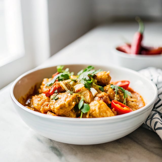 Simple Thai Yellow Chicken Curry with Spicy Garlic Butter