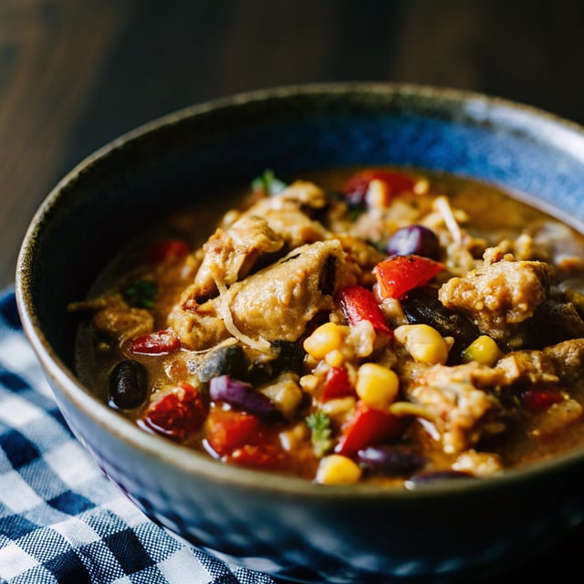 Slow Cooker Chipotle Chicken Tamale Chili