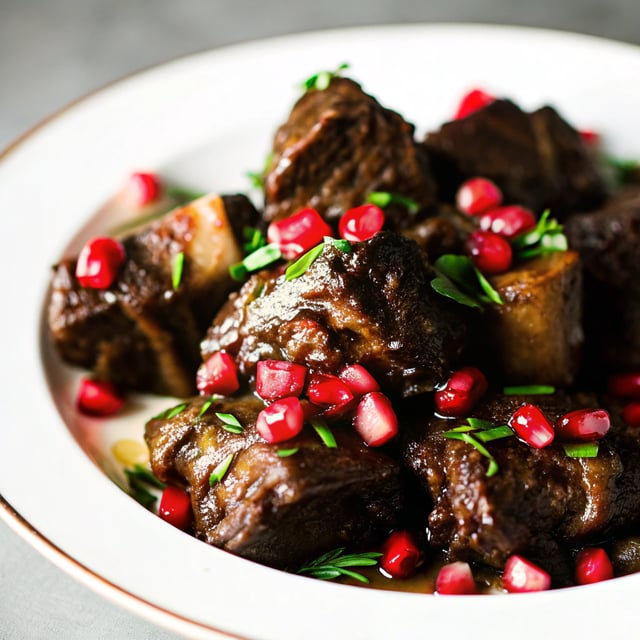 Sticky Pomegranate Braised Short Ribs