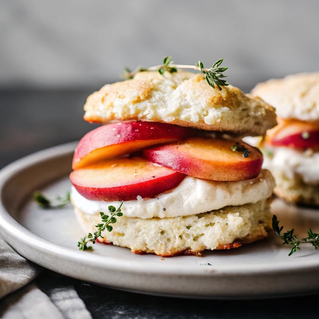 Sweet Peach Thyme Shortcakes
