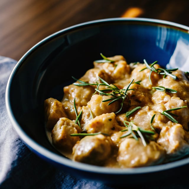 Sweet Potato Gnocchi with Rosemary Parmesan Cream Sauce