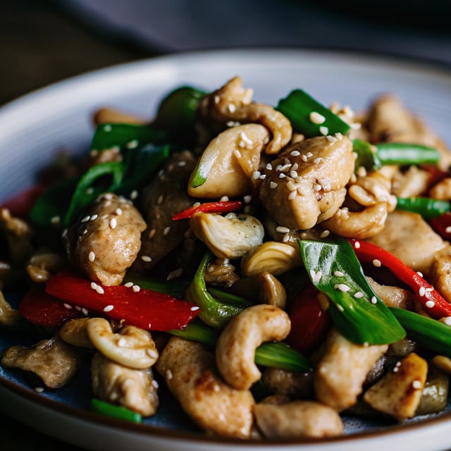 Thai Basil Sesame Cashew Chicken Chicken.