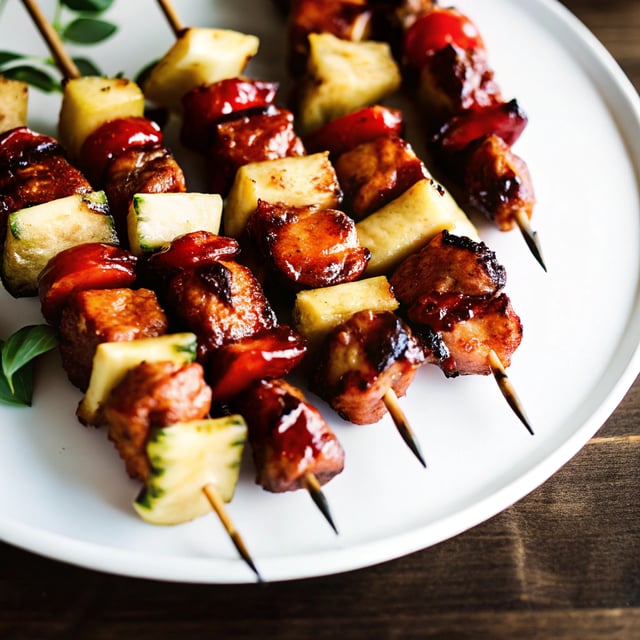 These Chipotle Pineapple Bang Bang Chicken Skewers: