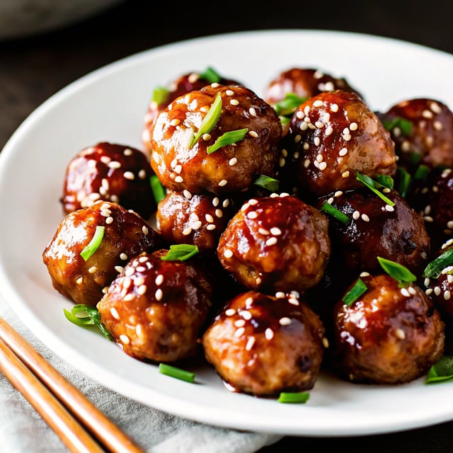 Weeknight 30 Minute Sticky Ginger Sesame Chicken Meatballs