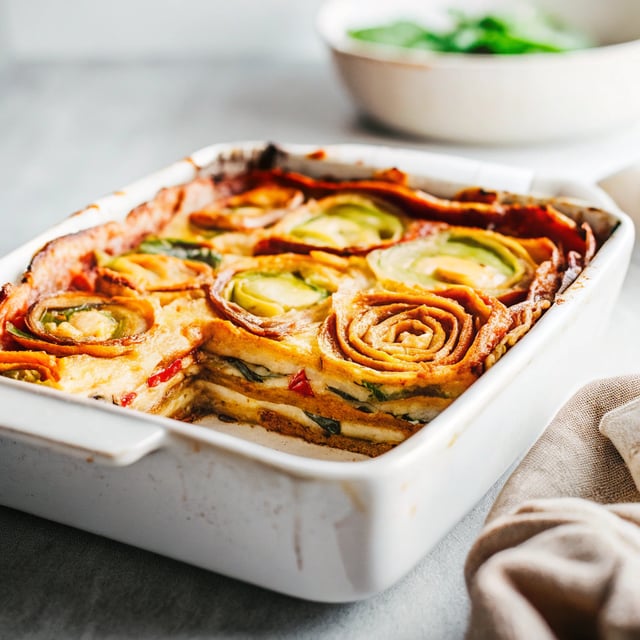 One-pan veggie lasagne