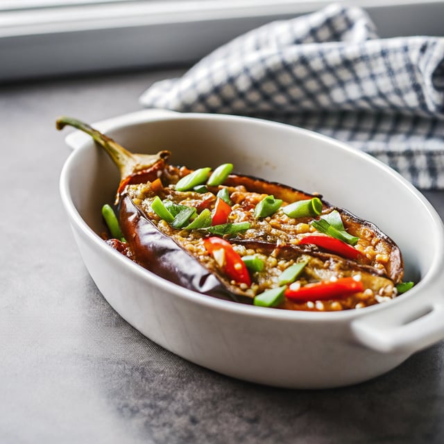 Sticky miso aubergine