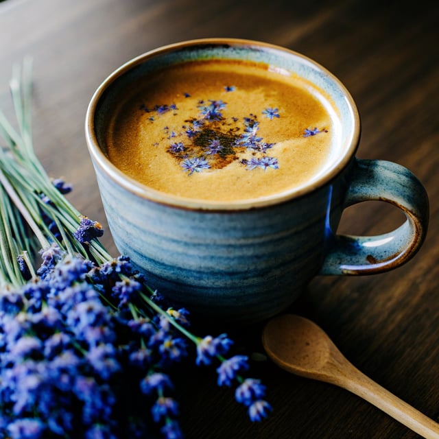 Golden Lavender Cacao Adaptogenic Latte (Vegan)