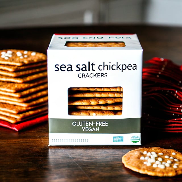 Sea Salt Chickpea Crackers (Gluten-Free, Vegan)