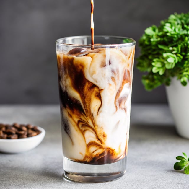 Almond Milk Cold Brew Coffee Latte