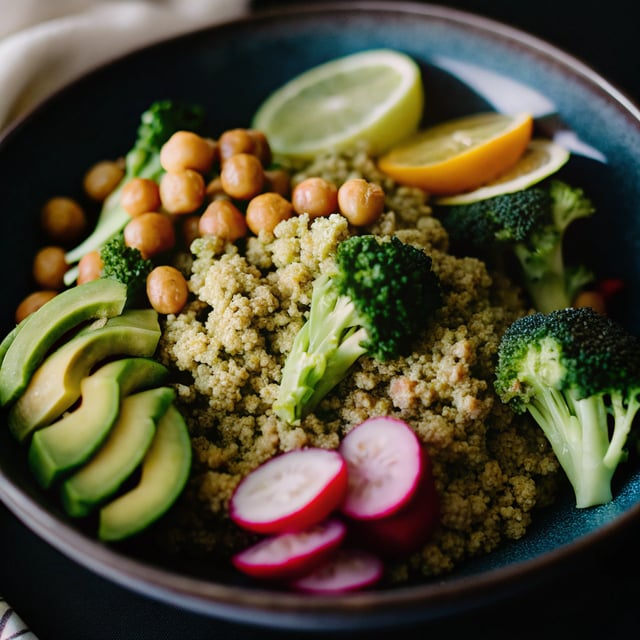 Broccoli Pesto Quinoa Salad