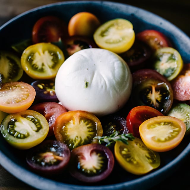 Burrata with Heirloom Tomatoes