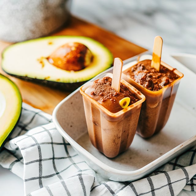 Chocolate Avocado Pudding Pops