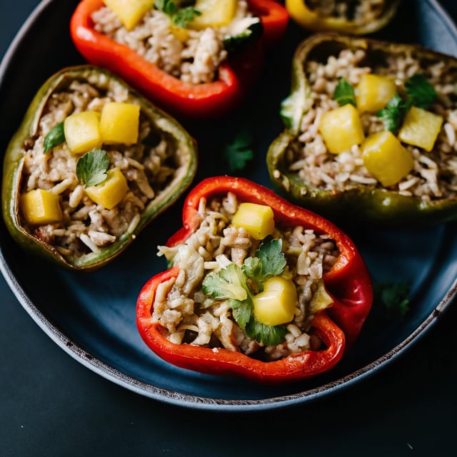 Coconut Rice Stuffed Peppers