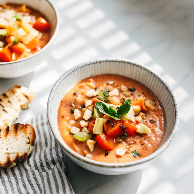 Creamy Roasted Tomato Gazpacho