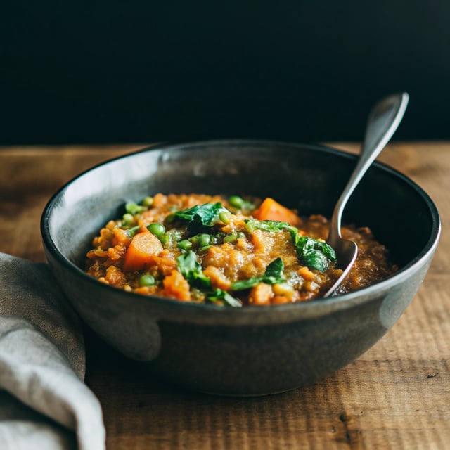 Curried Red Lentil Sweet Potato Stew