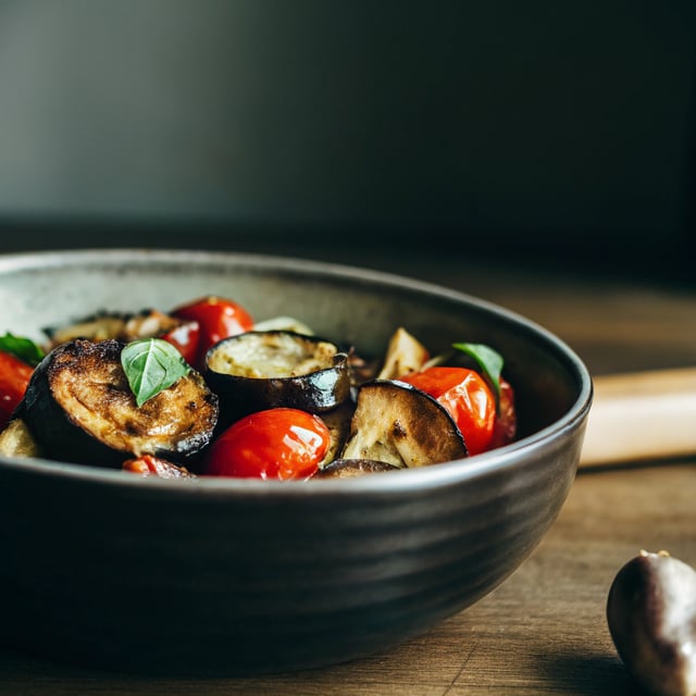 Eggplant and Roasted Tomato Salad
