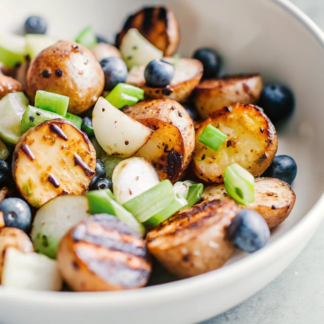 Grilled Potato Salad with Scallion Vinaigrette