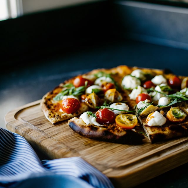 Grilled Summer Herb Garden Pizza