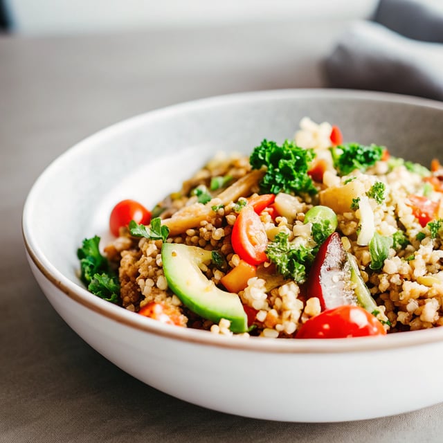 Kale Quinoa Salad with Pesto