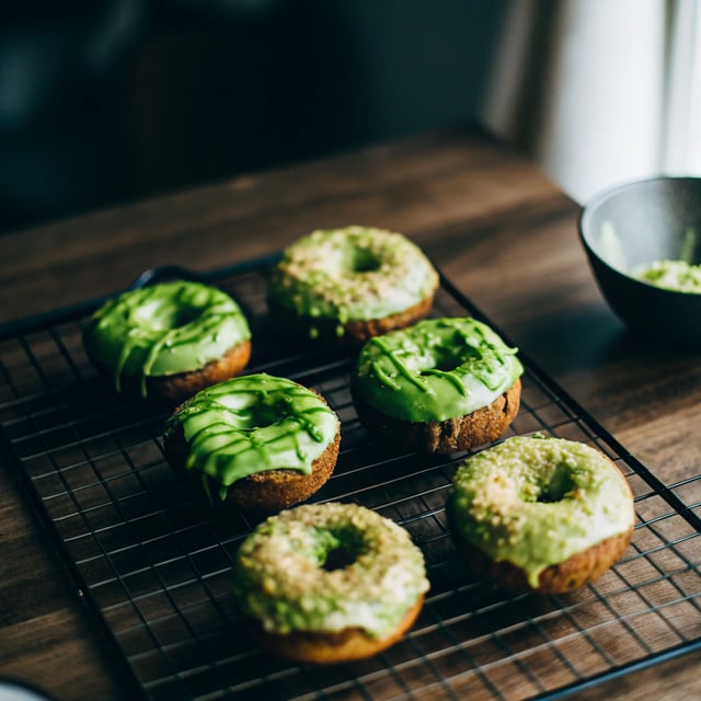 Matcha Baked Doughnuts